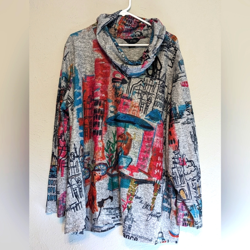 Ali Miles cowl neck shirt, 3X